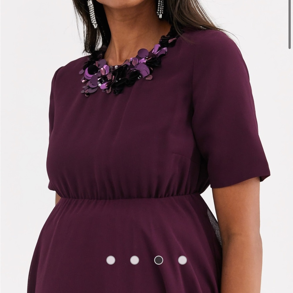 ASOS purple maternity formal dress